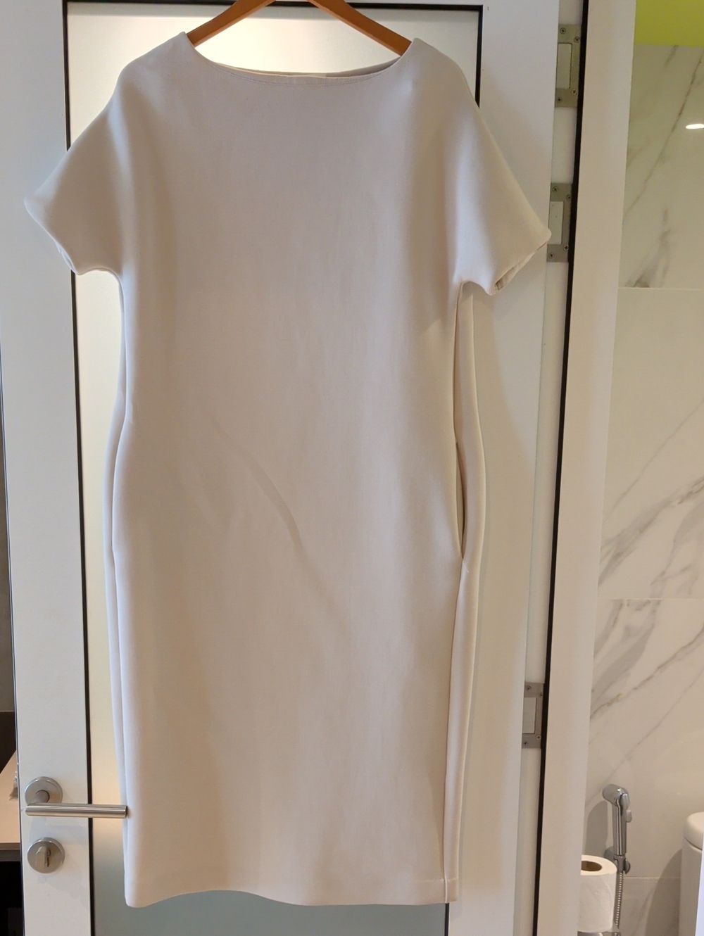 COS Cream Midi Shift Dress - Picture 1 of 5
